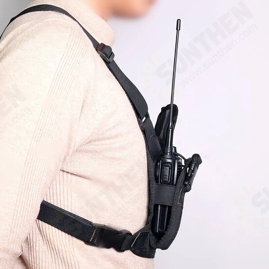 Harness Chest Front Pack Pouch Holster Carry Bag for Motorola UV-5R UV-82 UV-9R Plus BF-888S TYT Walkie Talkie