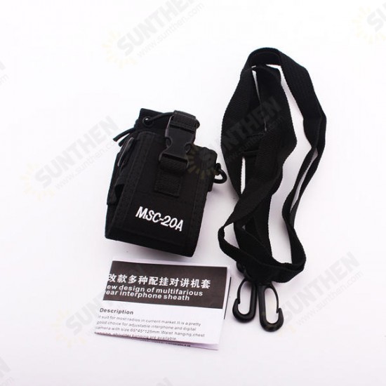 MSC20A Walkie Talkie Case Holder Pouch Bag For UV-5R Intercom Radio Case Holder