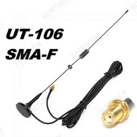 Magnetic HF Antenna UT-106UV Vehicle Mounted Talkie Car Antenna For 888S UV-5R UV-10R UV-9R Magnetic HF Antenna UT-106UV Vehicle Mounted Talkie Car Antenna For 888S UV-5R UV-10R UV-9R