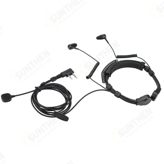 ETK007 Throat Mic Walkie Talkie Headset Finger PTT For Kenwood UV 5R UV 82 RB618 RT622 Two-way Radio Earpiece ETK007 Throat Mic Walkie Talkie Headset Finger PTT For Kenwood UV 5R UV 82 RB618 RT622 Two-way Radio Earpiece