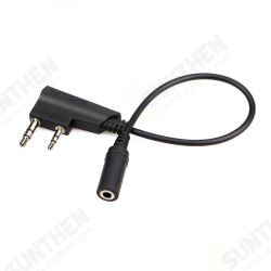 TCK01 2 Pin to 3.5mm Female Phone Audio Earpiece Transfer Cable for Kenwood RT21 RT22 RT24 RT27 H777 TCK01 2 Pin to 3.5mm Female Phone Audio Earpiece Transfer Cable for Kenwood RT21 RT22 RT24 RT27 H777