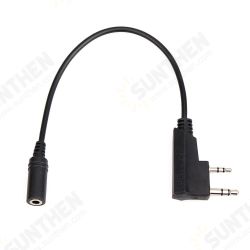 TCK01 2 Pin to 3.5mm Female Phone Audio Earpiece Transfer Cable for Kenwood RT21 RT22 RT24 RT27 H777 TCK01 2 Pin to 3.5mm Female Phone Audio Earpiece Transfer Cable for Kenwood RT21 RT22 RT24 RT27 H777
