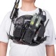 Tactical Harness Front Pack Bag Case Pouch Carry Holster for Kenwood Motorolas TYT Walkie Talkie Vest Rig Chest Bag