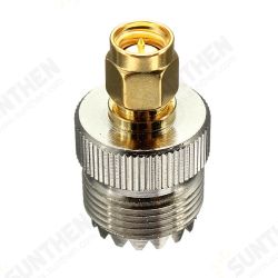 UHF Female SO239 Jack to SMA Male Plug Straight Adapter Connector UHF Female SO239 Jack to SMA Male Plug Straight Adapter Connector
