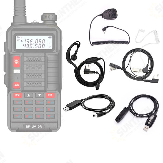 Walkie Talkie Accessories Write Frequency Line Headphones USB Car Charger Hand Microphone Two Way Radio Accessories for UV10R UV5R UV82 Walkie Talkie Accessories Write Frequency Line Headphones USB Car Charger Hand Microphone Two Way Radio Accessories for UV10R UV5R UV82