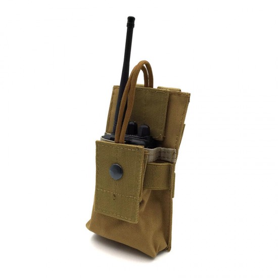 Walkie Talkie Bag Hunting MOLLE System Outdoor Multi-functional Tactical Intercom Package Bag Army Fan Appendage
