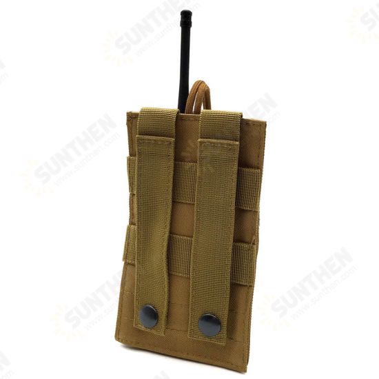 Walkie Talkie Bag Hunting MOLLE System Outdoor Multi-functional Tactical Intercom Package Bag Army Fan Appendage