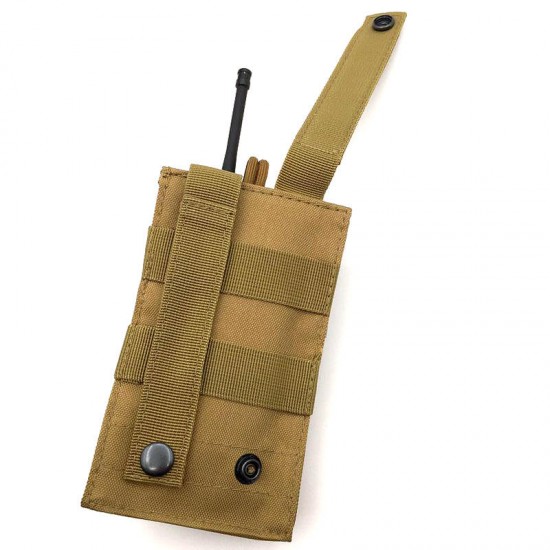 Walkie Talkie Bag Hunting MOLLE System Outdoor Multi-functional Tactical Intercom Package Bag Army Fan Appendage