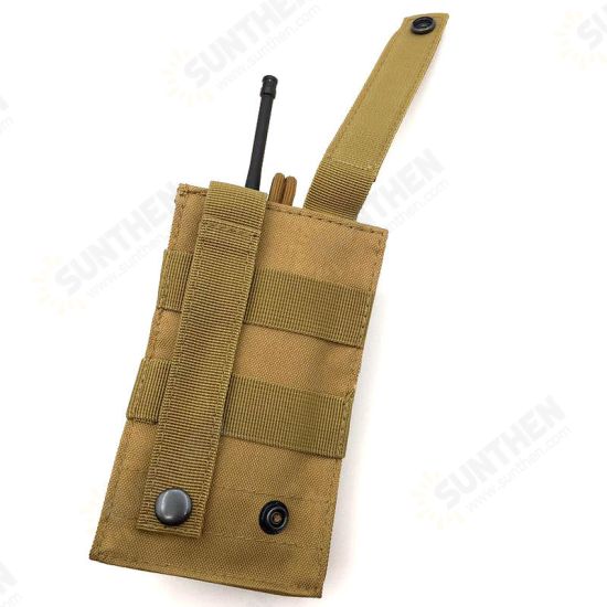 Walkie Talkie Bag Hunting MOLLE System Outdoor Multi-functional Tactical Intercom Package Bag Army Fan Appendage