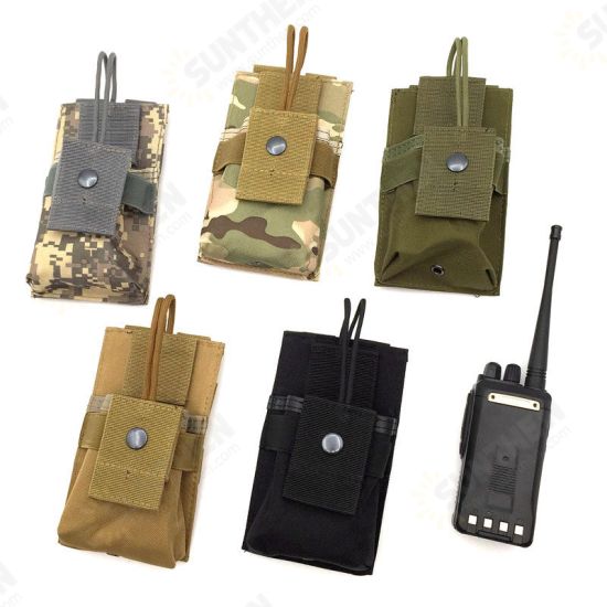 Walkie Talkie Bag Hunting MOLLE System Outdoor Multi-functional Tactical Intercom Package Bag Army Fan Appendage