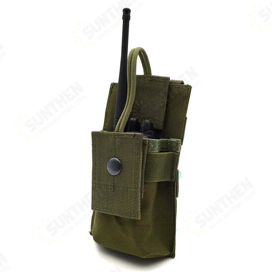 Walkie Talkie Bag Hunting MOLLE System Outdoor Multi-functional Tactical Intercom Package Bag Army Fan Appendage