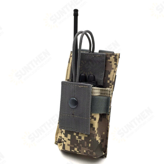 Walkie Talkie Bag Hunting MOLLE System Outdoor Multi-functional Tactical Intercom Package Bag Army Fan Appendage