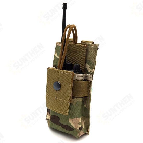 Walkie Talkie Bag Hunting MOLLE System Outdoor Multi-functional Tactical Intercom Package Bag Army Fan Appendage