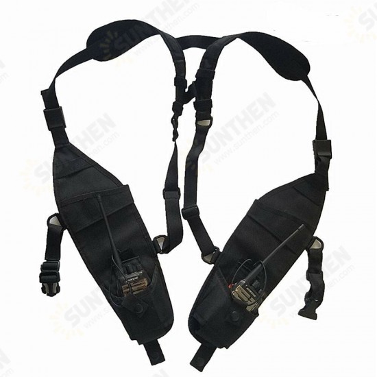 Walkie-talkie Chest Bag Outdoor Shoulder Chest Bag Donkey Climbing Rescue Walkie-talkie Tactical Chest Bag