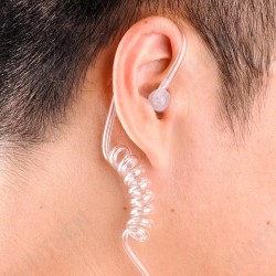 Walkie talkie Earphone Air Hollow Tube in Ear Earbuds for Radio with PTT LED Light Headset Microphone K Port Earpiece