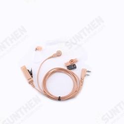 Walkie-talkie Earphone High-grade Double Line Khaki Long PTT Button Air Duct headset K Connector Walkie-talkie Earphone High-grade Double Line Khaki Long PTT Button Air Duct headset K Connector