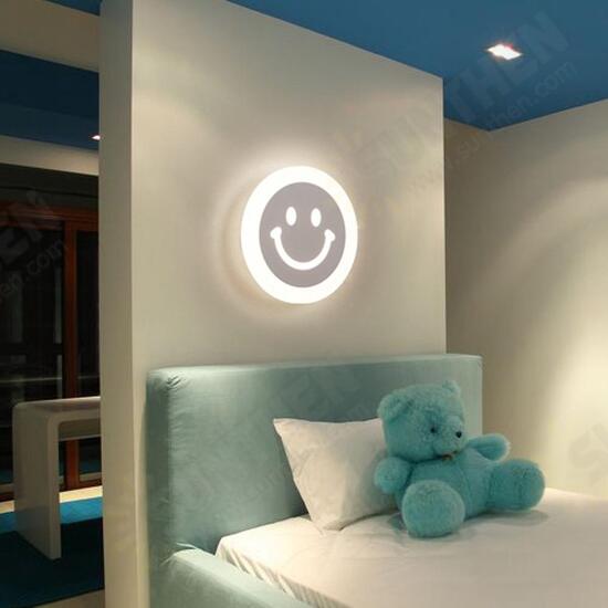 10W LED Round Smile Aisle Living Room Wall Light Indoor Bedside Lamp