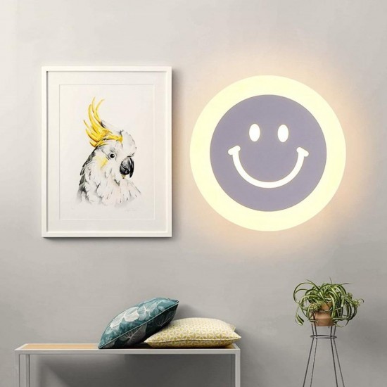 10W LED Round Smile Aisle Living Room Wall Light Indoor Bedside Lamp