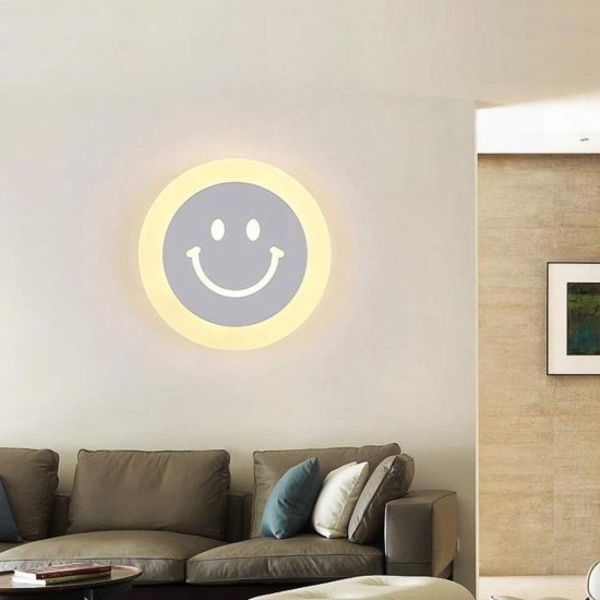 10W LED Round Smile Aisle Living Room Wall Light Indoor Bedside Lamp