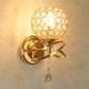 110-220V E14 Modern Chrome Crystal LED Wall Light Lamp Luxury Bedside Bedroom Home Decor Without Bulb