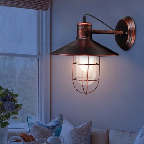 110-240V E27 Wall Lights Industrial Sconce Lamps 240° Adjustable Angle Vintage Art Decoration