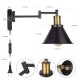 1/2Pcs 220V Adjustable LED Wall Light Lampshade Lamp Cover Holder Fixture Dinning Room Without Bulb