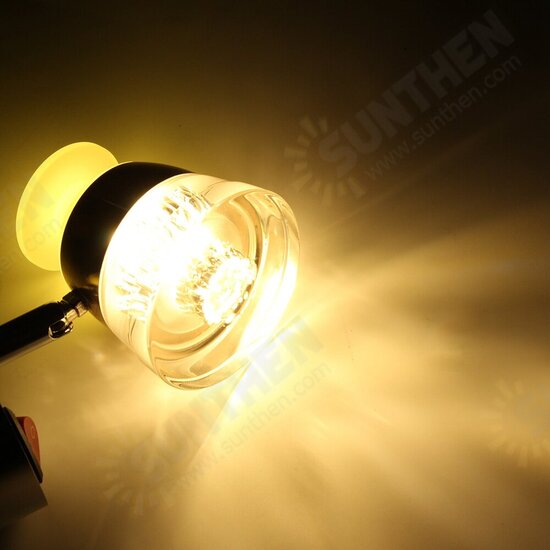 12V 3W Frosted Glass LED Spot Reading Light RV Boat Wall Mount Bedside Lamp