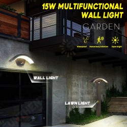15W LED Outdoor Light Wall Lamp House Lighting with Motion Sensor Anthracite 15W LED Outdoor Light Wall Lamp House Lighting with Motion Sensor Anthracite