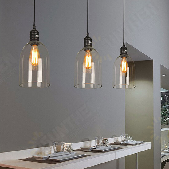 16x33cm Modern Ceiling Light LED Pendant Lamp Glass Dining Room Chandelier Fixtures for E27