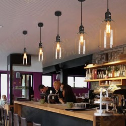 16x33cm Modern Ceiling Light LED Pendant Lamp Glass Dining Room Chandelier Fixtures for E27 16x33cm Modern Ceiling Light LED Pendant Lamp Glass Dining Room Chandelier Fixtures for E27