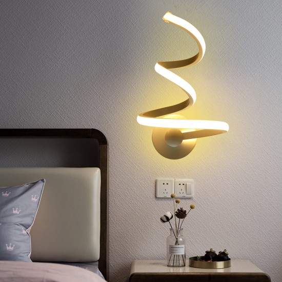 18W Acrylic LED Modern Wave Wall Lamp Home Bedroom Light Home Fixture Decor AC100-240V