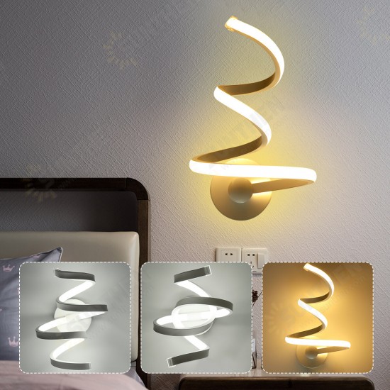 18W Acrylic LED Modern Wave Wall Lamp Home Bedroom Light Home Fixture Decor AC100-240V