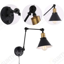 1PCS/2PCS 60W 110V US Plug Industrial Black Sconce Adjustable Swing Arm Angle Vintage Wall Mount Plug in Lamp 1PCS/2PCS 60W 110V US Plug Industrial Black Sconce Adjustable Swing Arm Angle Vintage Wall Mount Plug in Lamp