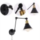 1PCS/2PCS 60W 110V US Plug Industrial Black Sconce Adjustable Swing Arm Angle Vintage Wall Mount Plug in Lamp