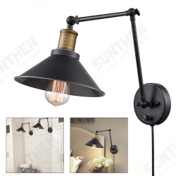 1PCS/2PCS 60W 110V US Plug Industrial Black Sconce Adjustable Swing Arm Angle Vintage Wall Mount Plug in Lamp 1PCS/2PCS 60W 110V US Plug Industrial Black Sconce Adjustable Swing Arm Angle Vintage Wall Mount Plug in Lamp
