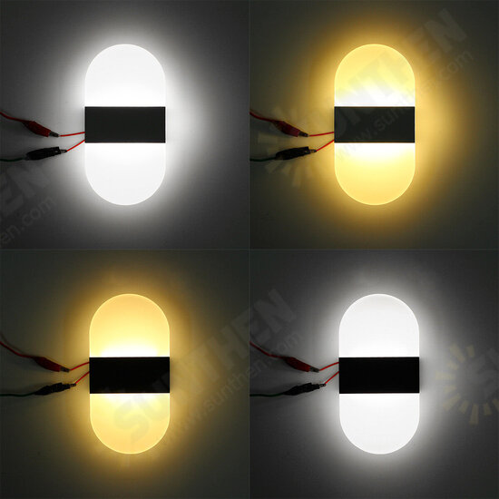 220*110*10MM 5W Mini Modern Acrylic LED Wall Light Living Room Bedroom Bedside Aisle Path Lamp