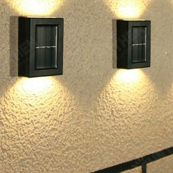 2Pcs Solar Wall Lamp Light Up and Down Garden Decorative Solar Sensor LED Light 2Pcs Solar Wall Lamp Light Up and Down Garden Decorative Solar Sensor LED Light