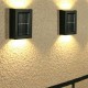 2Pcs Solar Wall Lamp Light Up and Down Garden Decorative Solar Sensor LED Light