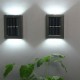 2Pcs Solar Wall Lamp Light Up and Down Garden Decorative Solar Sensor LED Light