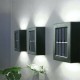 2Pcs Solar Wall Lamp Light Up and Down Garden Decorative Solar Sensor LED Light