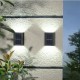 2Pcs Solar Wall Lamp Light Up and Down Garden Decorative Solar Sensor LED Light