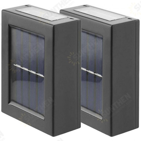 2Pcs Solar Wall Lamp Light Up and Down Garden Decorative Solar Sensor LED Light