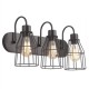 3-Lamp Industrial Barn Wall Mount Lamp Retro Metal Sconce Light Fixture Without Bulb