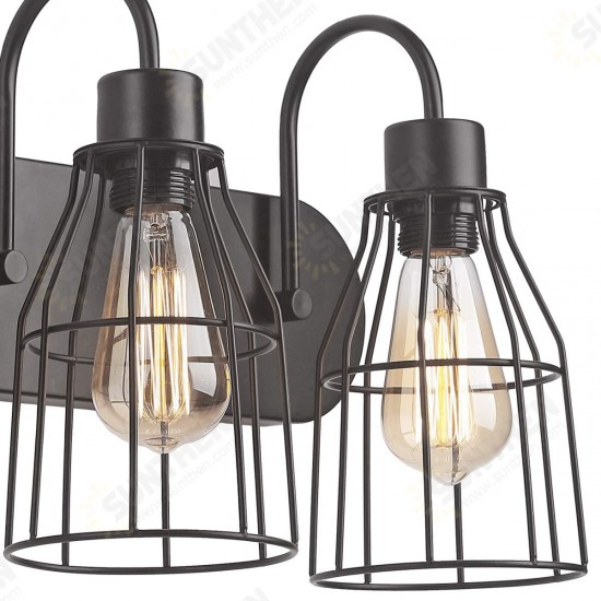 3-Lamp Industrial Barn Wall Mount Lamp Retro Metal Sconce Light Fixture Without Bulb