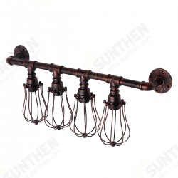 4 Heads E27 Retro Industrial Style Wall Light Water Pipe Home Fixture Decor 4 Heads E27 Retro Industrial Style Wall Light Water Pipe Home Fixture Decor