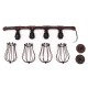 4 Heads E27 Retro Industrial Style Wall Light Water Pipe Home Fixture Decor