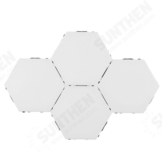 4x Modular LED Touch Wall Lamp Hexagonal Honeycomb Magnetic Quantum Night Light