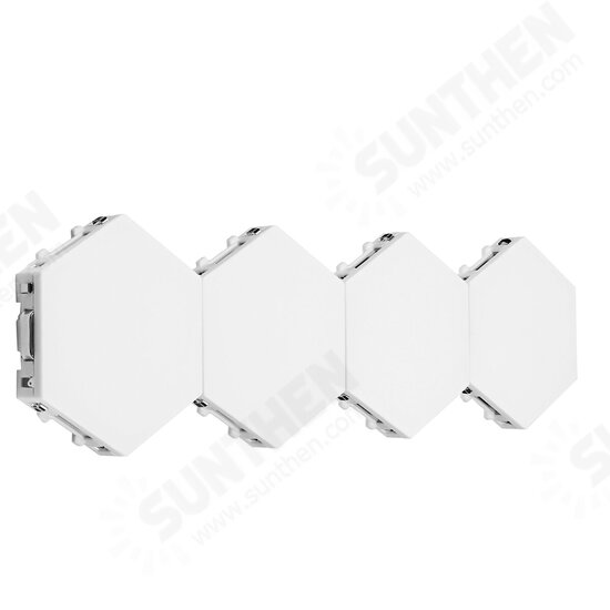 4x Modular LED Touch Wall Lamp Hexagonal Honeycomb Magnetic Quantum Night Light