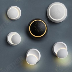 5W LED Round Wall Lamp 360° Rotation Energy-saving Light for Living Room Bedroom 5W LED Round Wall Lamp 360° Rotation Energy-saving Light for Living Room Bedroom