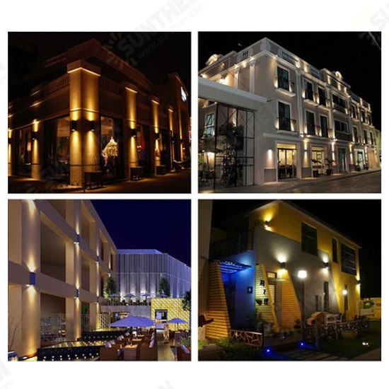 6W 10W Warm White/White Dual-Head IP65 Waterproof COB LED Wall Light Modern Outdoor Decor AC85-265V